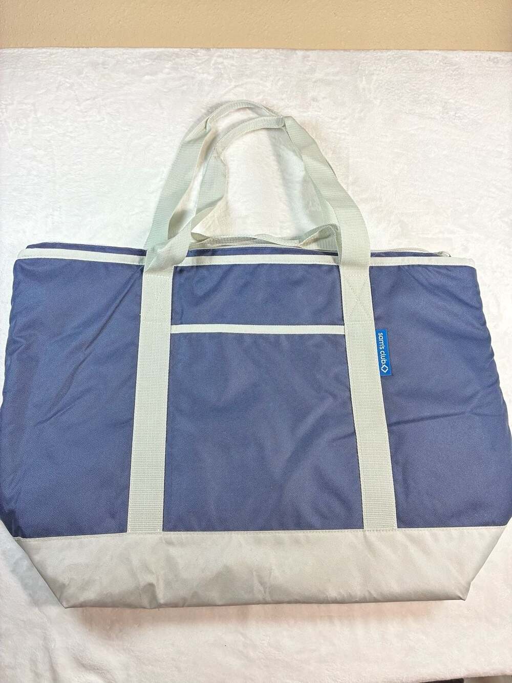 Sam's Club Insulated Shopper Tote Bag Blue Gray Grocery Cooler Bag